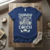 Sorry I Can't I Have Plans With My Couch T-Shirt design featuring bold text and sofa graphics