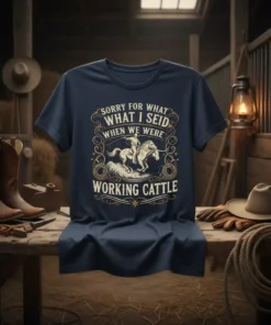 SORRY FOR WHAT WHAT text design featuring stylish typography on quality t-shirt