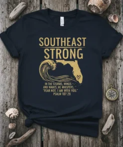 SOUTHEAST STRONG IN THE text design featuring unique typography on quality t-shirt