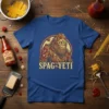 Spag-Yeti design featuring a Bigfoot character covered in spaghetti and meatballs, with the text SPAG=YETI below