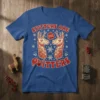 Spitters Are Quitters Winners Swallow text with two decorative llamas and snowflakes on a blue t-shirt