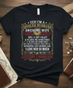 YES! I'M A SPOILED text design featuring unique typography on quality t-shirt