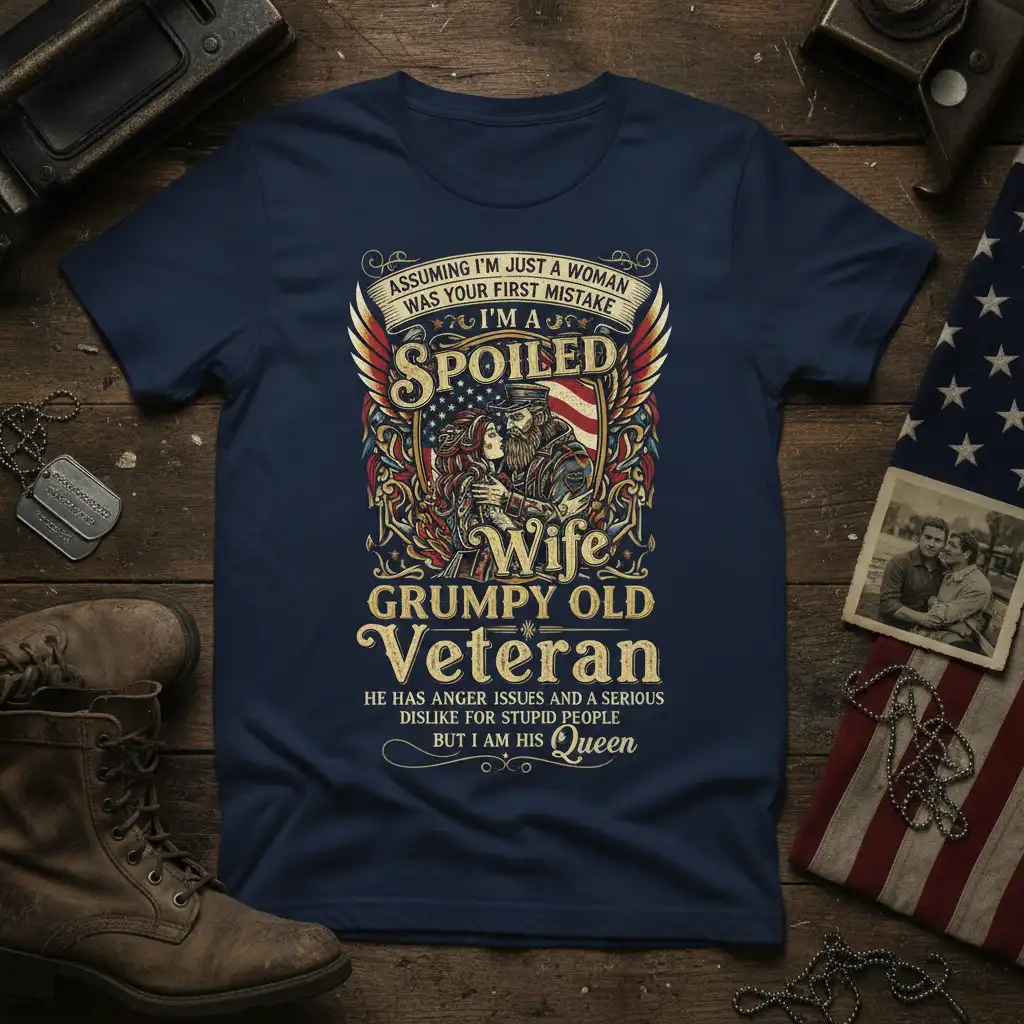 Assuming I'm Just A quote printed with creative illustration on comfortable cotton fabric t-shirt design