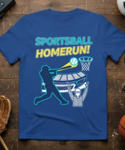 SPORTSBALL HOMERUN! stylish graphic design printed on comfortable cotton t-shirt