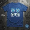 Start Select text with retro joystick graphic on a blue t-shirt, perfect for gamers