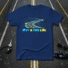 Stay In Your Lane quote t-shirt with a futuristic road graphic and circuit board elements