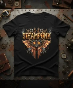 STEAMPU NK unique graphic design printed on comfortable cotton t-shirt