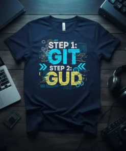 STEP 1: GIT STEP 2: GUD stylish graphic design printed on comfortable cotton t-shirt