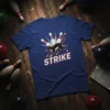 Strike Cat Bowling T-Shirt creative graphic design printed on comfortable cotton t-shirt