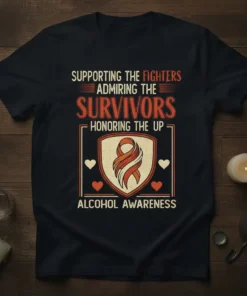 SUPPORTING THE FIGHTERS ADMIRING text design featuring creative typography on quality t-shirt