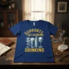 Supportt Day Drinking Drinking t-shirt with cocktail glasses, beer mug, and shaker graphic