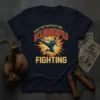 Surely Not Everybody Was Kungfu Fighting retro t-shirt design with martial artist kicking, 80s style