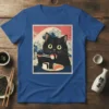 Sushi Cat Eating Sushi detailed graphic design printed on comfortable cotton t-shirt