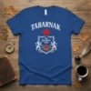 TABARNAK Est. Québec 1608 eye-catching graphic design printed on comfortable cotton t-shirt