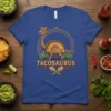 TACOSURUS bold graphic design printed on comfortable cotton t-shirt