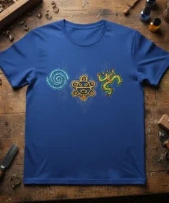 Taino Symbols Frog stylish graphic design printed on comfortable cotton t-shirt