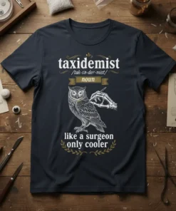 taxidermist like a surgeon only cooler unique graphic design printed on comfortable cotton t-shirt