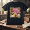 TEACHER TEACHER TEACHER TEACHER text design featuring creative typography on quality t-shirt