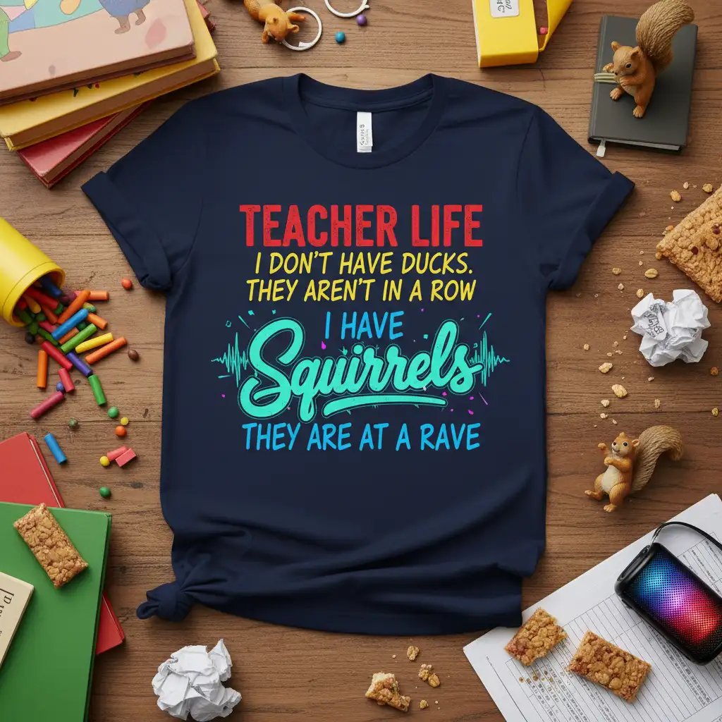 TEACHER LIFE I DON'T quote printed with stylish graphic on durable material t-shirt design