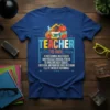 TEACHER (TEE-CHER): A PROFESSIONAL text design featuring stylish typography on quality t-shirt