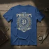 Team Phillips Lifetime Member t-shirt design featuring vintage gold typography and emblem
