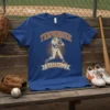 Vintage Tennessee Baseball t-shirt design featuring a baseball player swinging a bat and the words "Tennessee Baseball"
