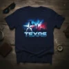 Texas Skyline Star T-Shirt creative graphic design printed on comfortable cotton t-shirt