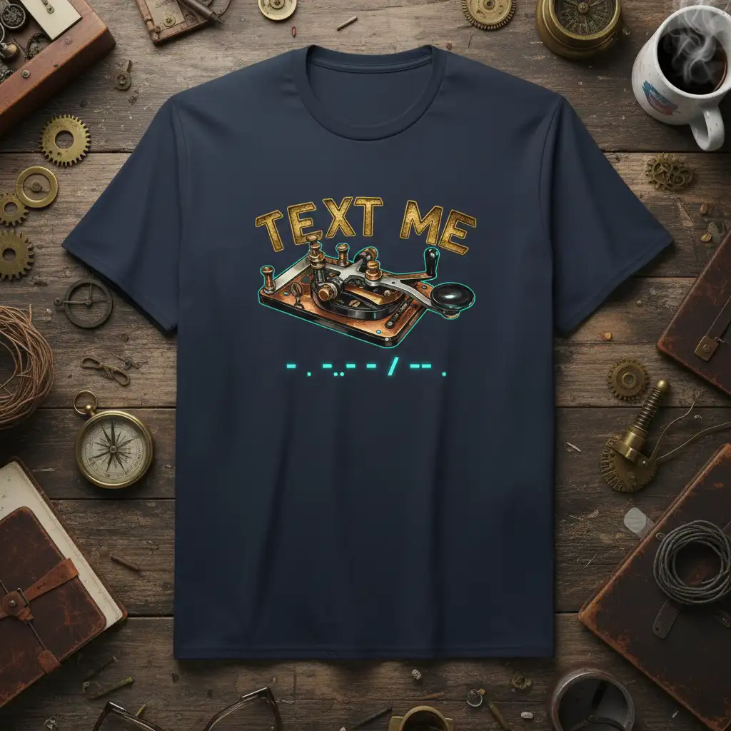 TEXT ME .--. / quote printed with creative illustration on quality cotton blend t-shirt design