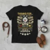 Black t-shirt design featuring a husky graphic with the text "Thanks For Loving Me" and "Happy Father's Day to Best