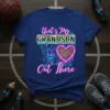 T-shirt with neon text "that's My GRANDSON Out There" and a basketball player graphic