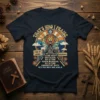 Christian t-shirt with "That's Who I Praise" text, featuring a lion and lamb graphic, Lion of Judah, Messiah imagery, and