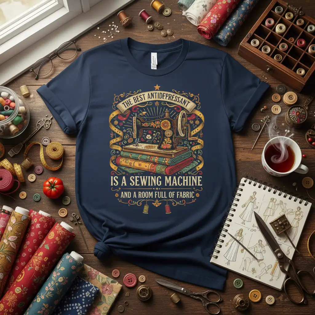 THE BEST ANTIDEPRESSANT IS quote printed with stylish graphic on breathable fabric t-shirt design