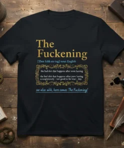 The Fuckening [Thee fuhk-en-ing] text design featuring detailed typography on quality t-shirt
