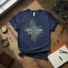 The Golden Ratio t-shirt design with a stylized circuit board graphic and text "THE GOLDEN RATIO"