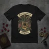 The Legend Begins T-Shirt with a detailed dragon wrapped around a guitar, surrounded by roses
