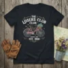 Black t-shirt with "THE LOSERS CLUB CLUB DERRY, ME EST. 1958" text and a pink retro bicycle with a flower