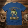 The Only Squat I'm Doin' Is Diddly frog cowboy t-shirt design in royal blue