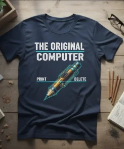 THE ORIGINAL COMPUTER PRINT DELETE eye-catching graphic design printed on comfortable cotton t-shirt
