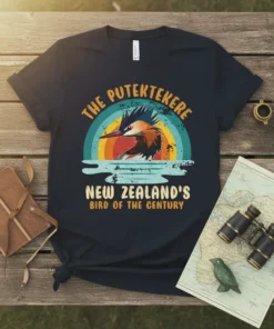 THE PUTEKTERERE NEW ZEALAND'S text design featuring eye-catching typography on quality t-shirt
