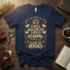 The Secret to a Well Balanced Life is Reading A Lot of Books owl and book graphic t-shirt design