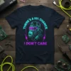 T-shirt with "There's A 99% Chance I Don't Care" text and a stylized ape wearing sunglasses and a cap