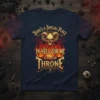Dark t-shirt with "There's A Special Place In Hell For Me It's Called Throne" text, featuring a skull with horns