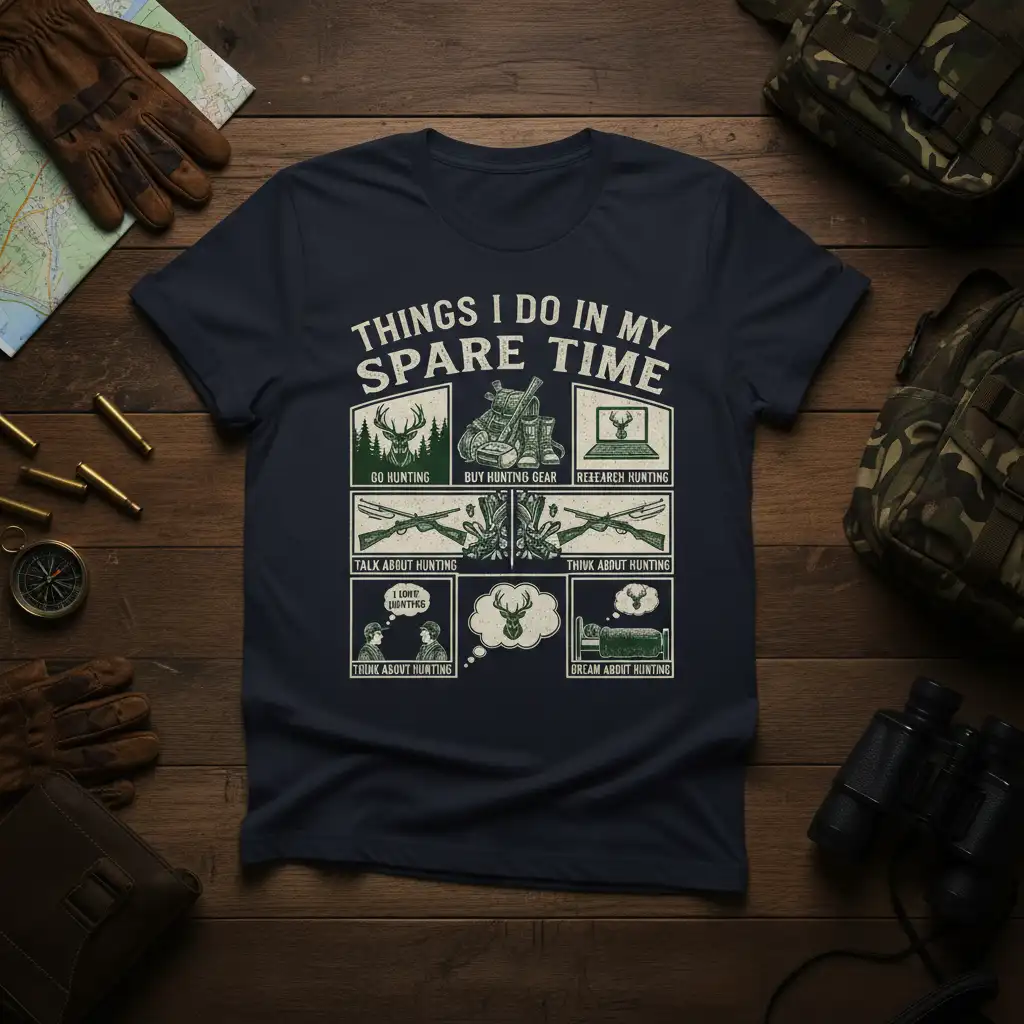 THINGS I DO IN quote printed with creative illustration on durable material t-shirt design