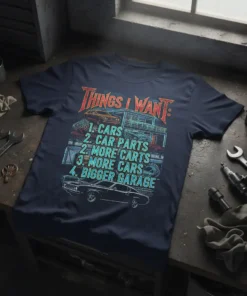 THINGS I WANT: 1. text design featuring eye-catching typography on quality t-shirt