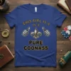 This Girl Is A Pure Coonass t-shirt design with fleur de lis symbol and thumbs up graphics