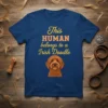 This Human Belongs to a Irish Doodle T-Shirt with a doodle dog graphic and playful text