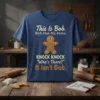 This Is Bob. Bob Has No Arms. KNOCK KNOCK "Who's There?" It Isn't Bob. funny joke t-shirt with gingerbread man