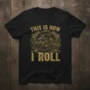 This Is How I Roll tractor t-shirt design with vintage farm machinery and wheat accents
