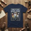 This Is My Spare Shirt funny bowling graphic tee with cartoon bowling ball and pins