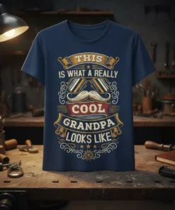 This Is What A Really Cool Grandpa Looks Like t-shirt design with sunglasses and mustache graphic